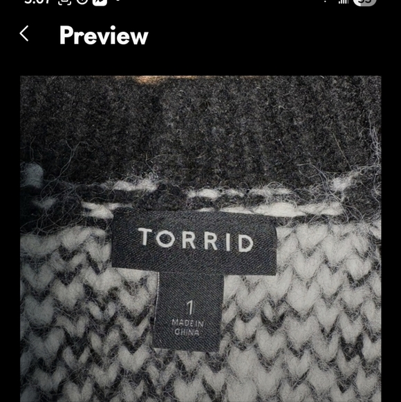 Torrid Black and White Checkered Cardigan - Picture 5 of 7